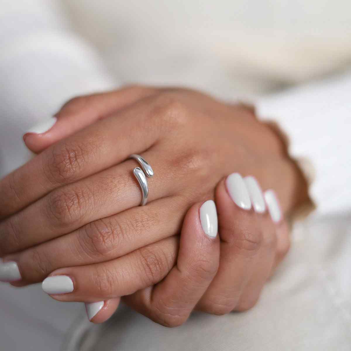 Sterling Silver Medium Adjustable Flow Ring