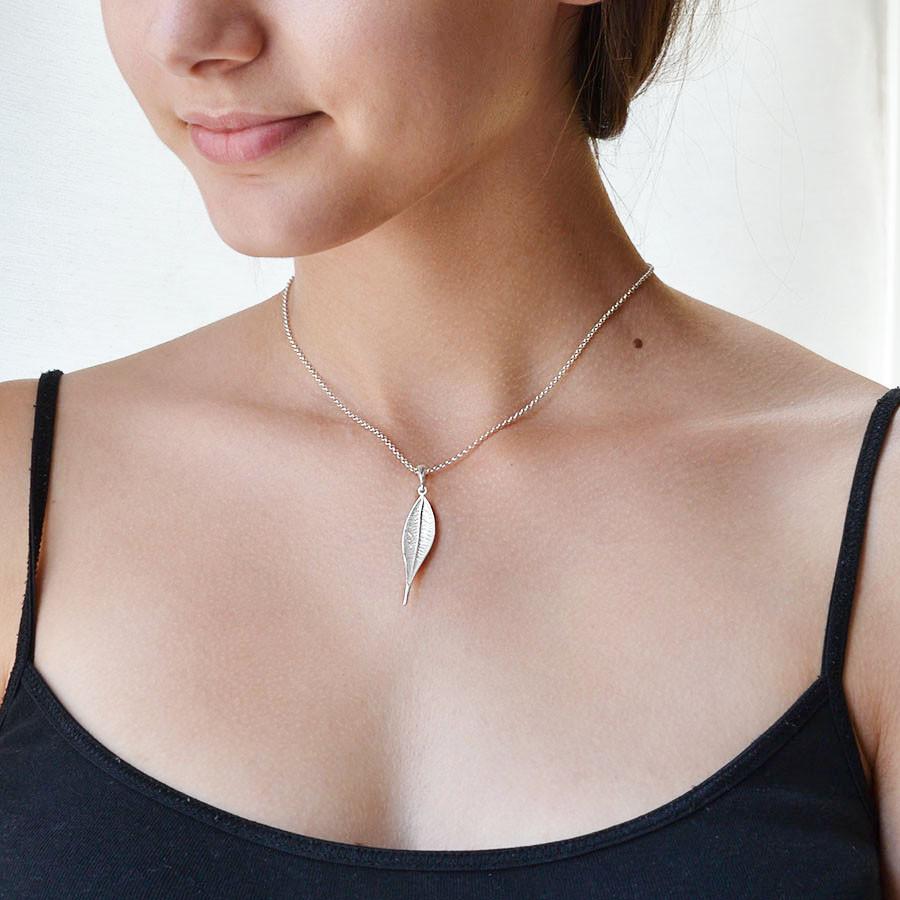Sterling Silver Lanceolate Leaf Set