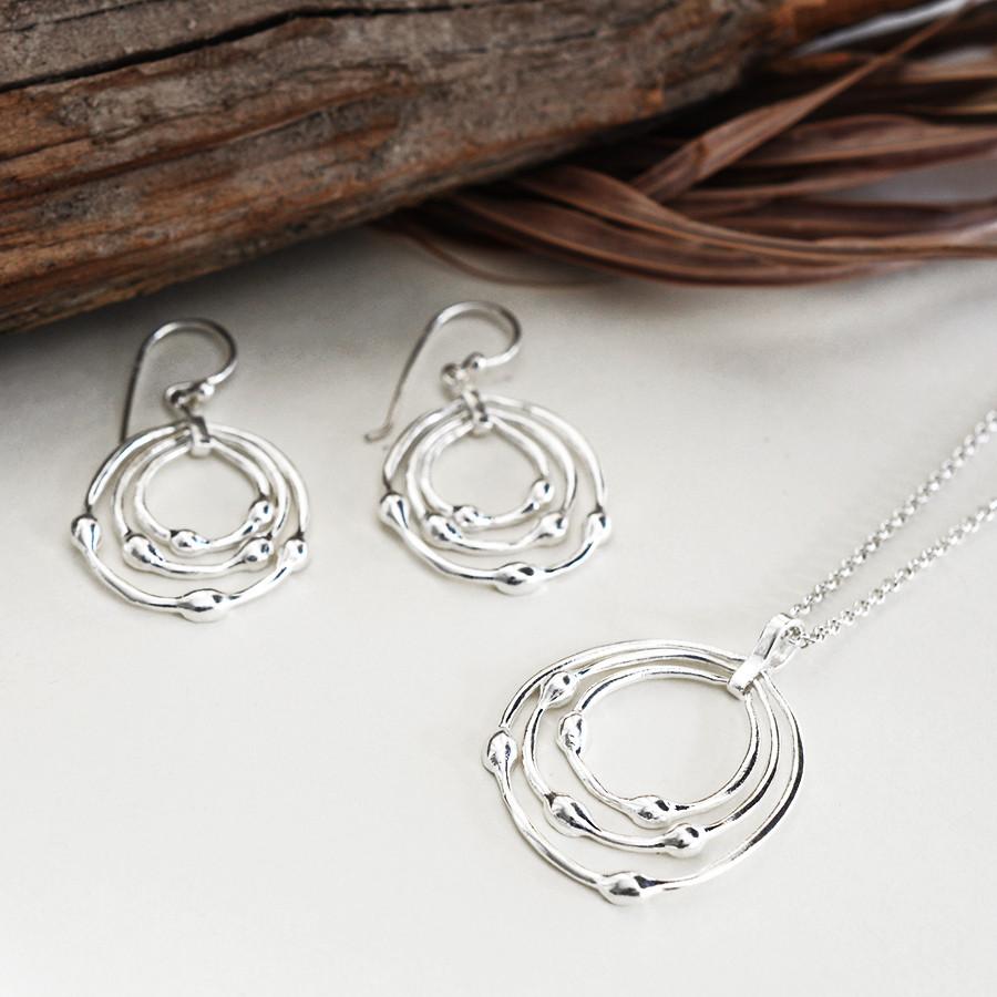 Sterling Silver Liquid Loops Set