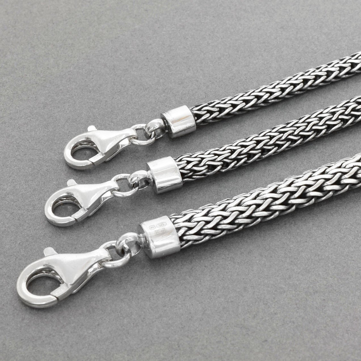 Sterling Silver Oval Snake Bracelet