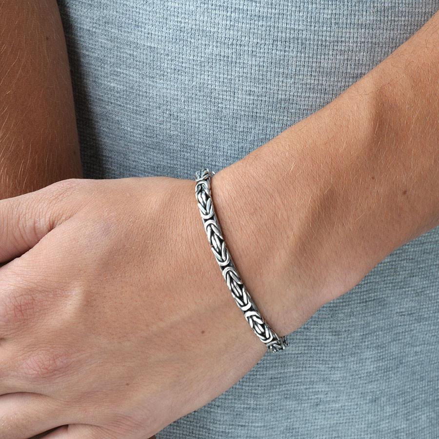Sterling Silver Square Borobudur Bracelet