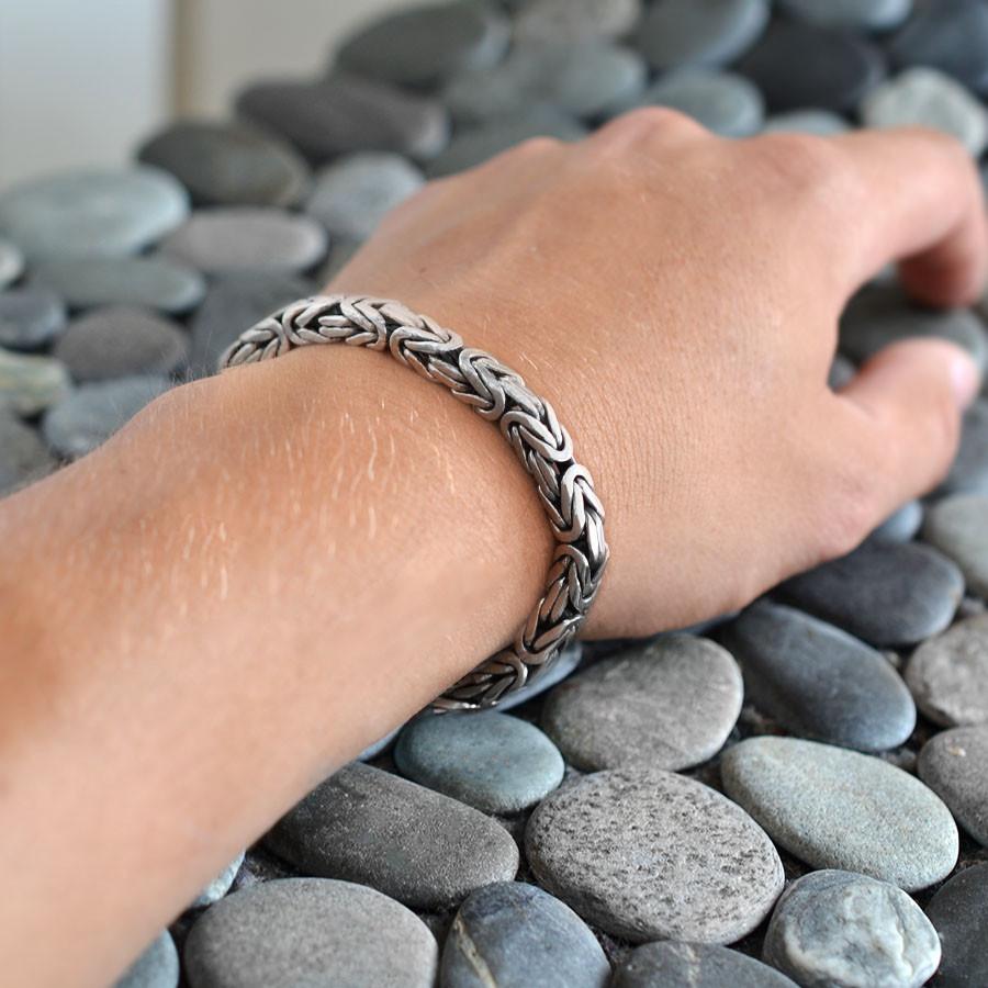 Sterling Silver Square Borobudur Bracelet