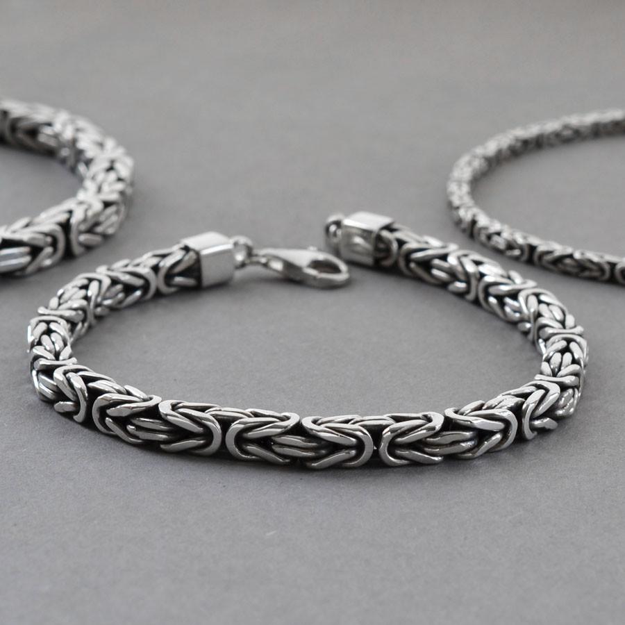Sterling Silver Square Borobudur Bracelet