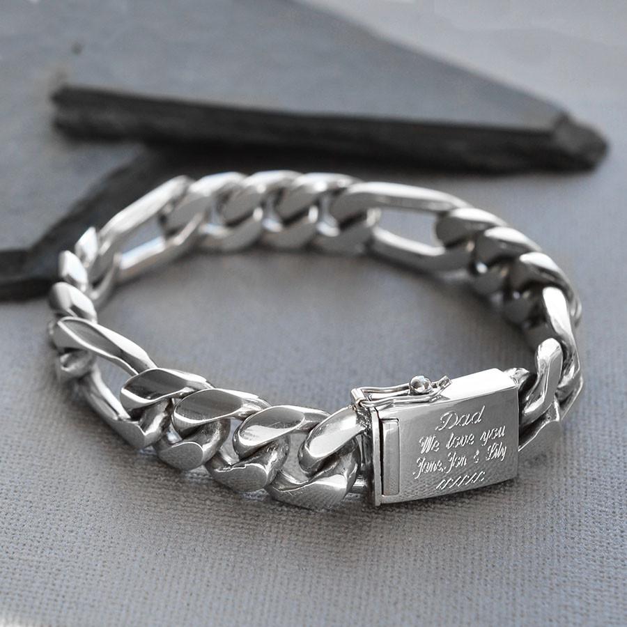 Sterling Silver Heavy Figaro Bracelet