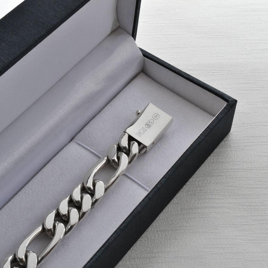 Sterling Silver Heavy Figaro Bracelet