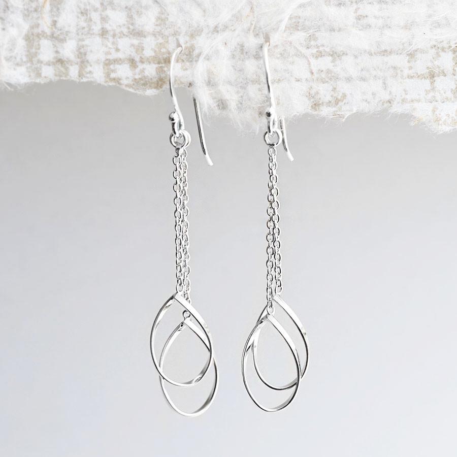 Sterling Silver Dangly Elegant Cascade Earrings