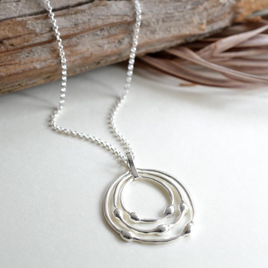 Sterling Silver Liquid Loops Dangly Earrings