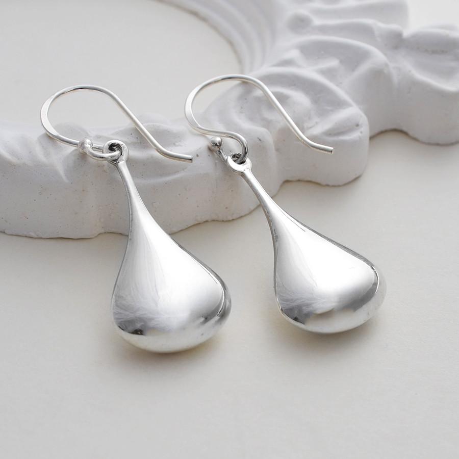 Sterling Silver Pear Drop Earrings