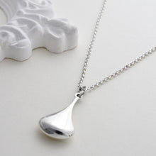 big silver drop necklace