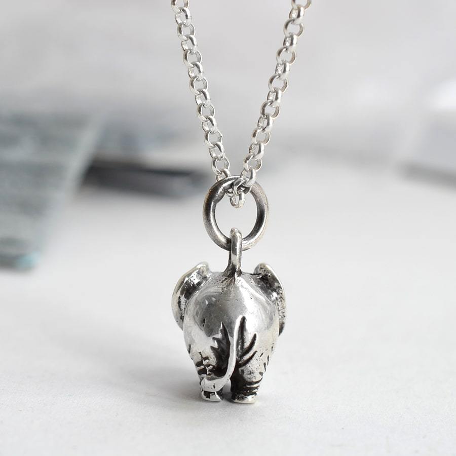 Sterling Silver Elephant Necklace