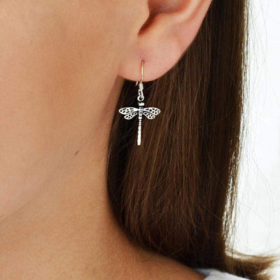 MC207E STERLINGSILVERLITTLEDRAGONFLYEARRING 004