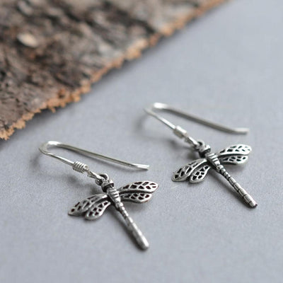 MC207E STERLINGSILVERLITTLEDRAGONFLYEARRING 005