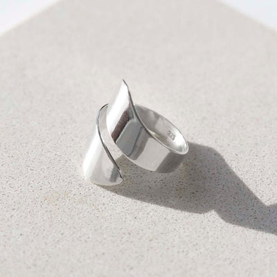 ML809 STERLING SILVER ADJUSTABLE FLAT RING 2