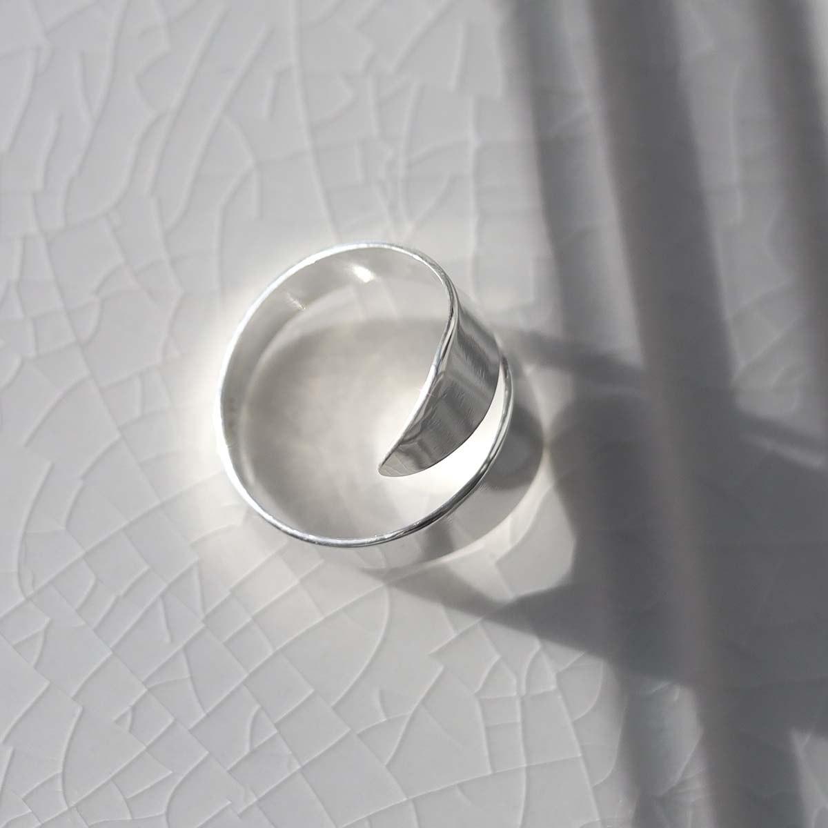Sterling Silver Adjustable Flat Ring