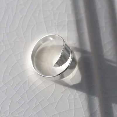 ML809 STERLING SILVER ADJUSTABLE FLAT RING 3