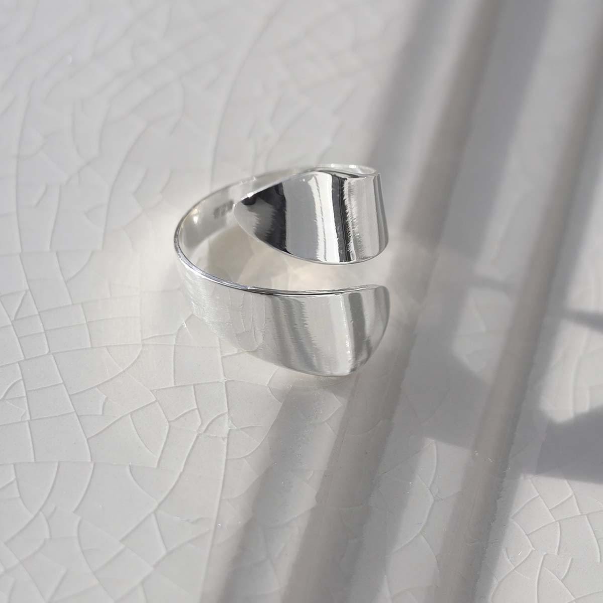 Sterling Silver Adjustable Flat Ring