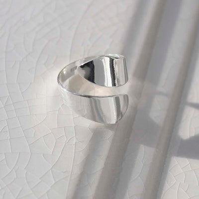 ML809 STERLING SILVER ADJUSTABLE FLAT RING 4