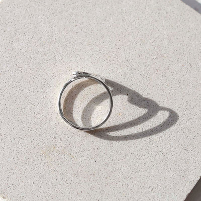 ML810 STERLING SILVER ADJUSTABLE SAFETY PIN RING 2