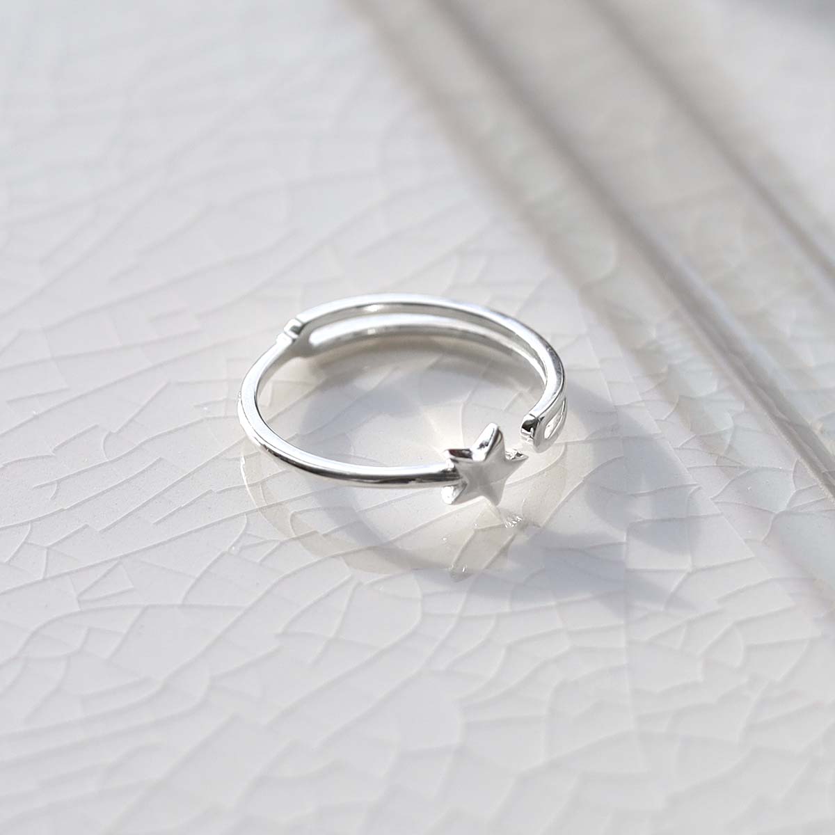 Sterling Silver Adjustable Star Ring