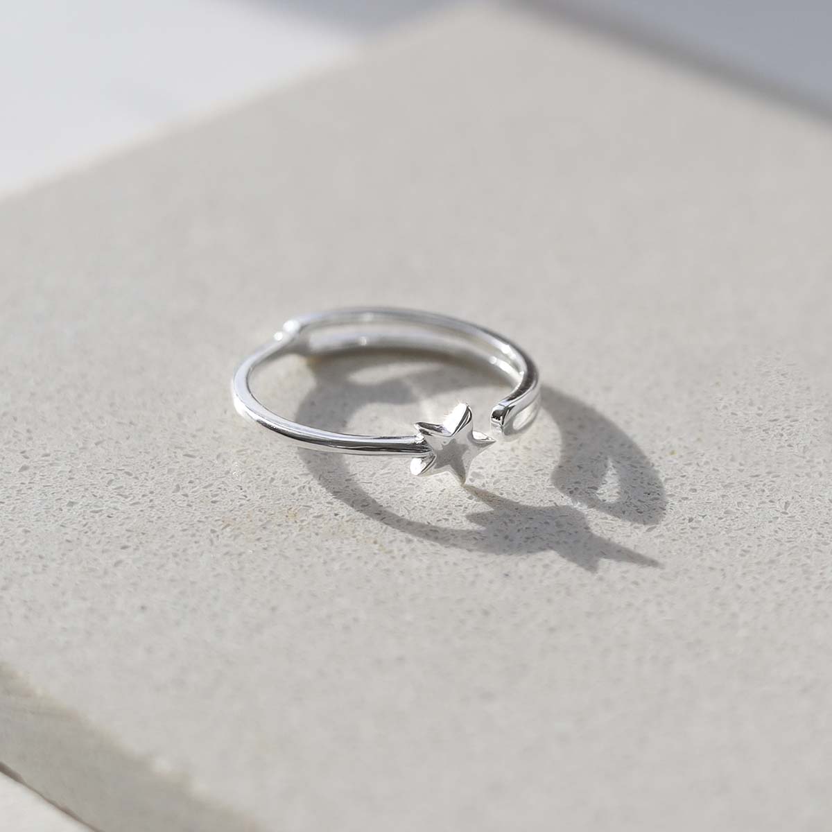 Sterling Silver Adjustable Star Ring