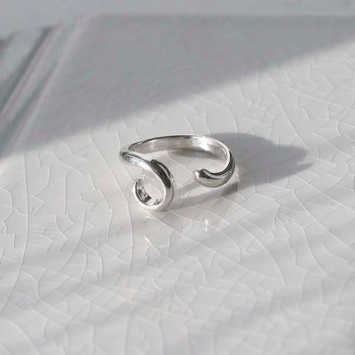 ML822 STERLING SILVER ADJUSTABLE SPIRAL RING 1