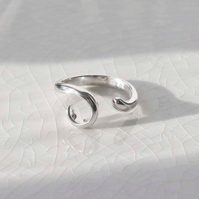 ML822 STERLING SILVER ADJUSTABLE SPIRAL RING 2