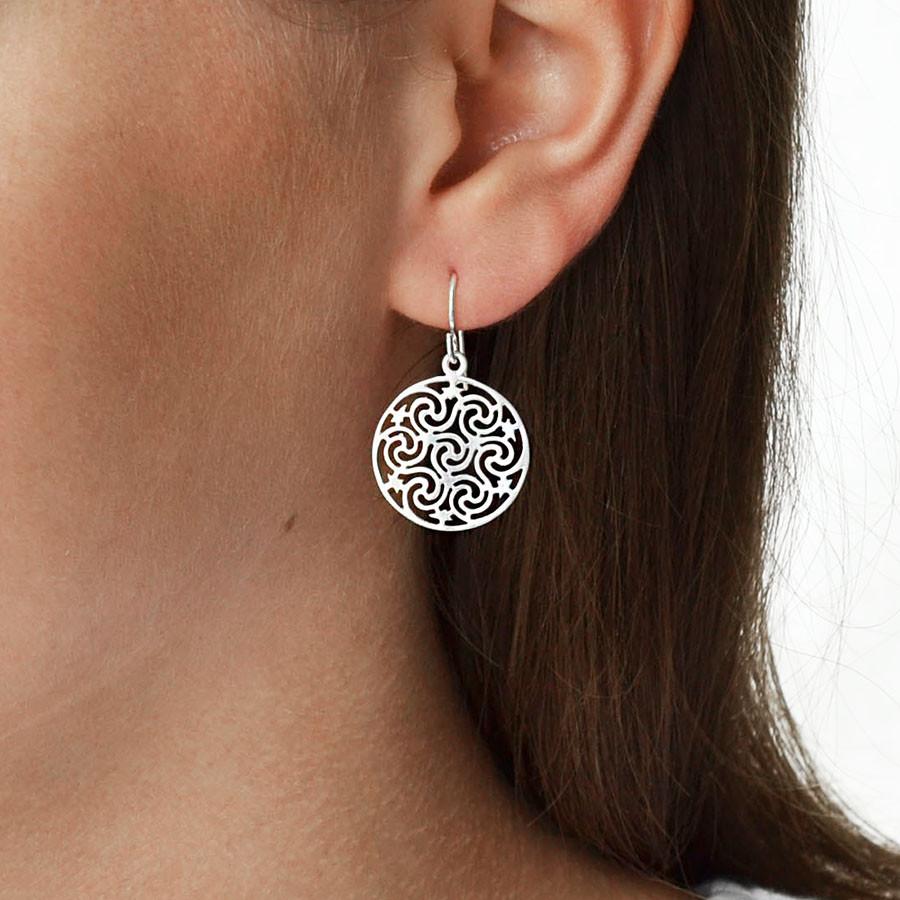 Sterling Silver Starry Night Dangly Earrings