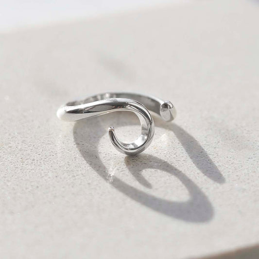ML822 STERLING SILVER ADJUSTABLE SPIRAL RING 4
