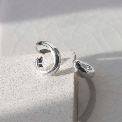 ML822 STERLING SILVER ADJUSTABLE SPIRAL RING 5