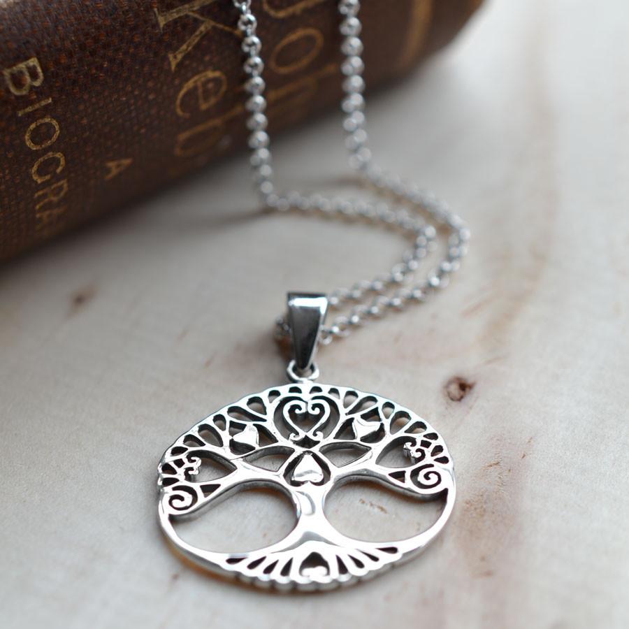 Sterling Silver Tree Of Love Necklace