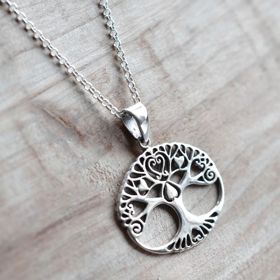 Sterling Silver Tree Of Love Necklace