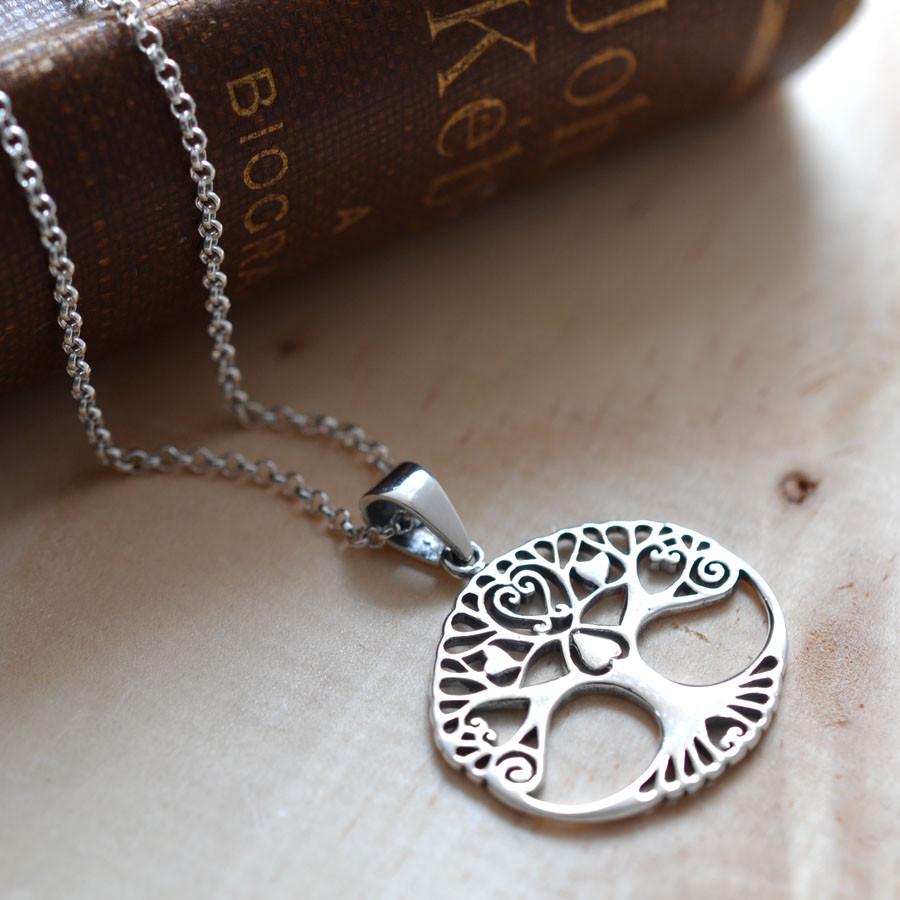 Sterling Silver Tree Of Love Necklace