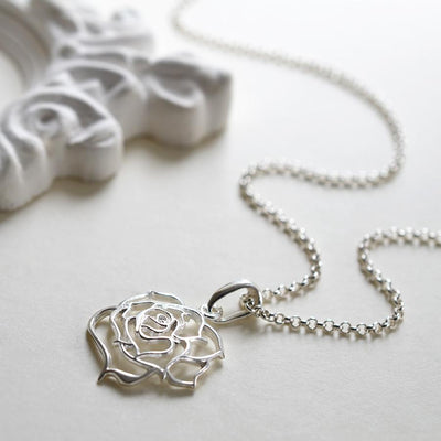 open rose necklace