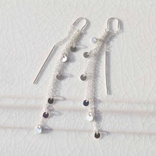 ML790 Sterling Silver Cascading Coins Threader Earrings 1