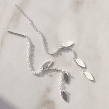 ML794  Sterling Silver Petal Threader Earrings 3