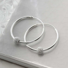 ME477 STERLING SILVER DISCO BALL HOOPS 8