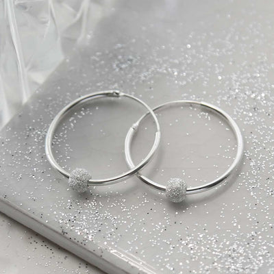 ME477 STERLING SILVER DISCO BALL HOOPS 3
