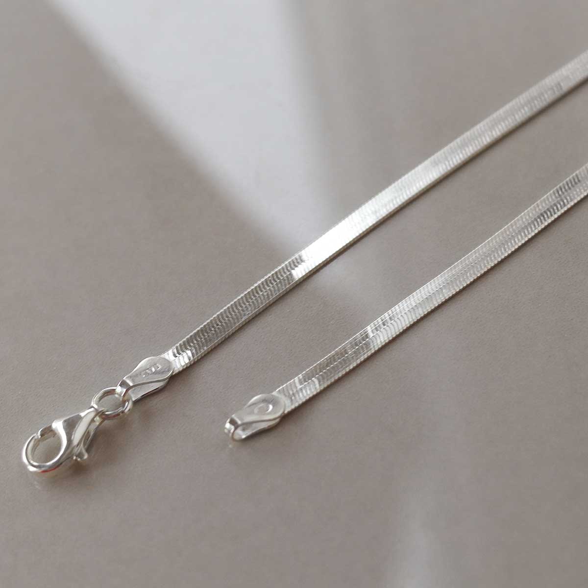 Sterling Silver Herringbone Necklace