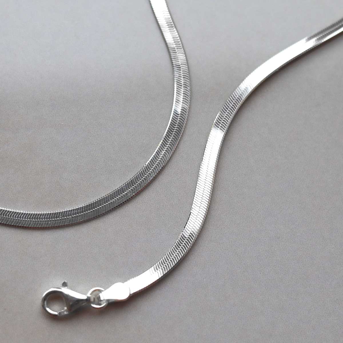 Sterling Silver Herringbone Necklace