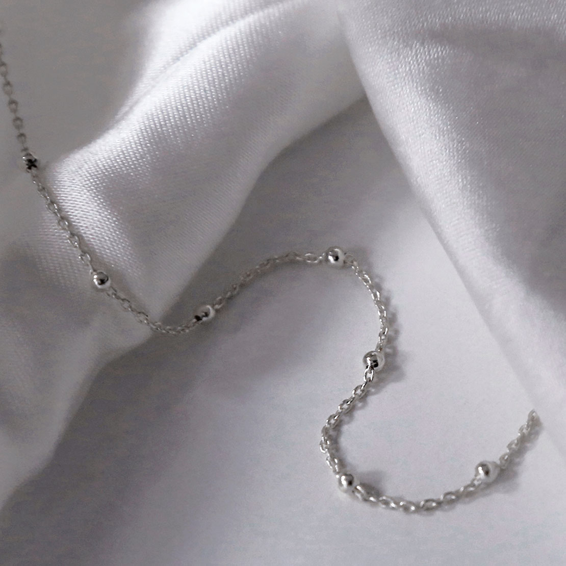 Sterling Silver Satellite Chain Necklace (16-24")