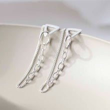 ML783 Sterling Silver Unity Chain Stud Earrings 1
