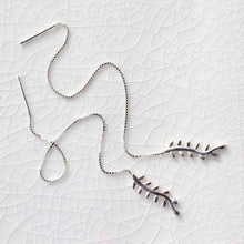 ML799 Sterling Silver Fern Threader Earrings 1