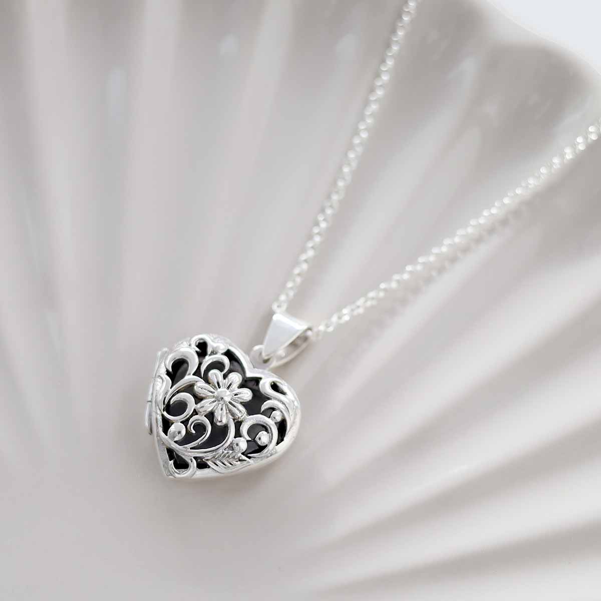 Sterling Silver Daisy Locket
