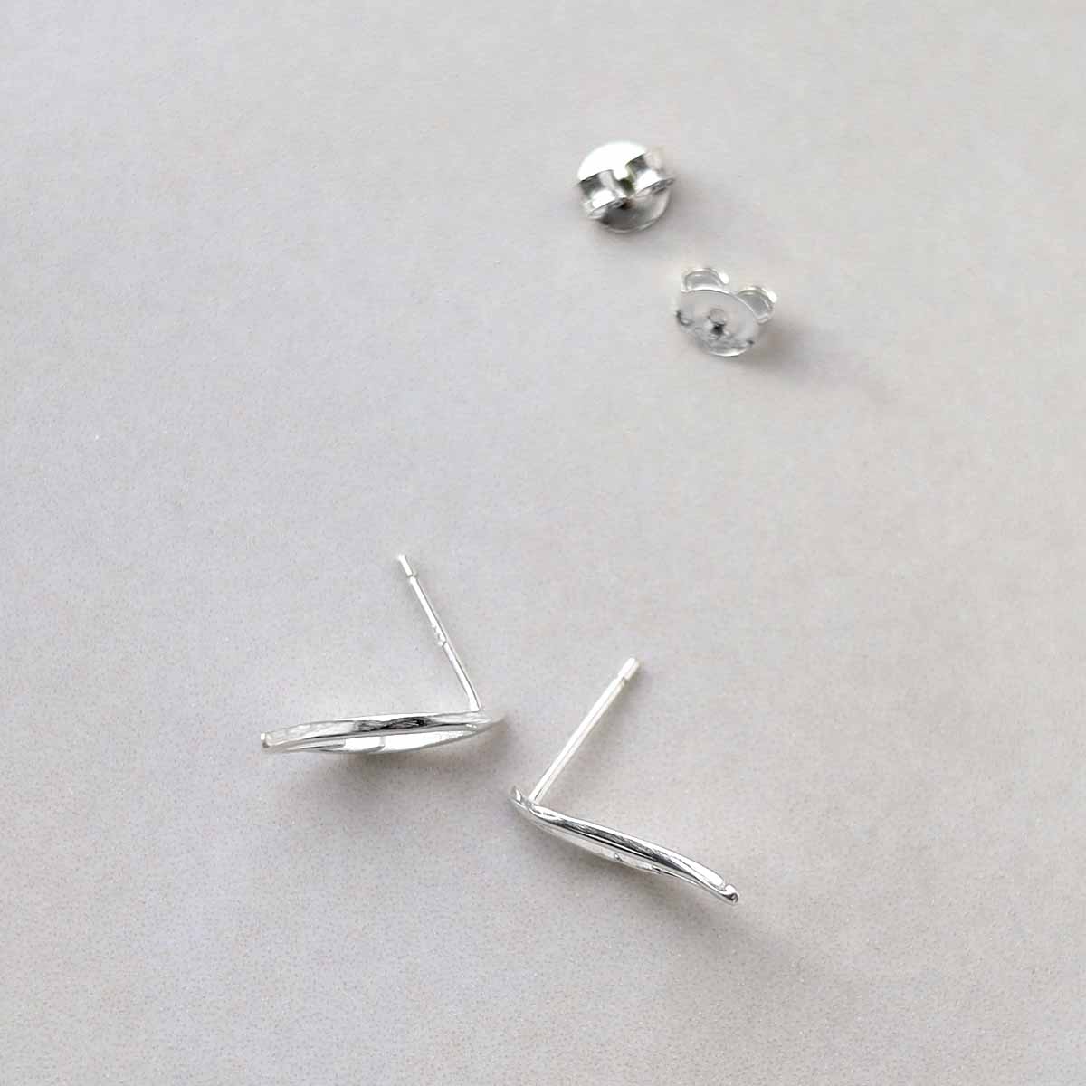 Sterling Silver Hermes Stud Earrings