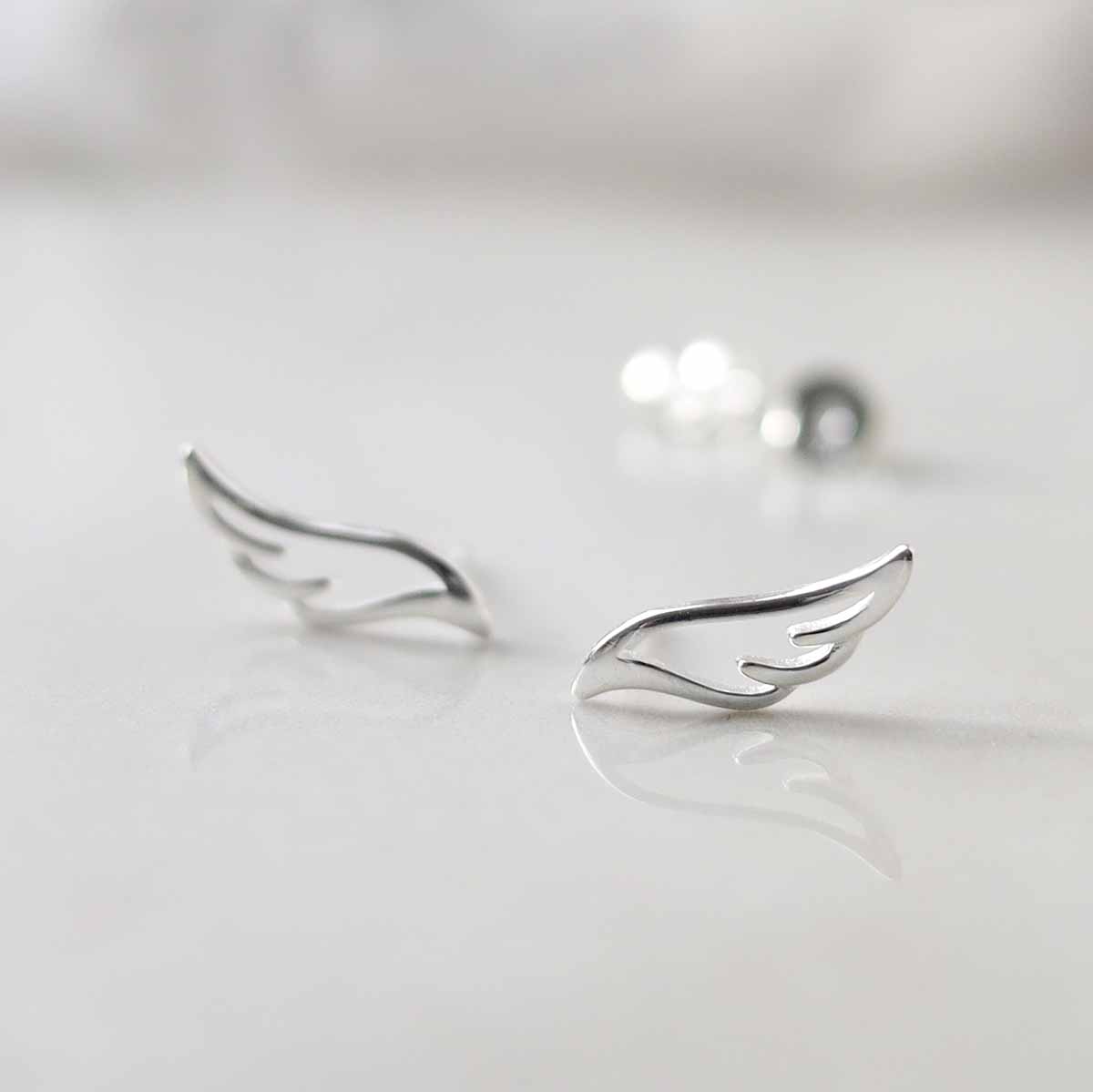 Sterling Silver Hermes Stud Earrings