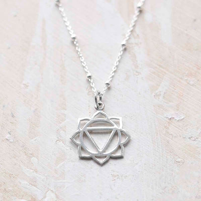 ML817 Sterling Silver Large Solar Plexus Chakra Pendant Necklace 2 copy