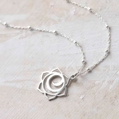 ML818 Sterling Silver Large Sacral Chakra Pendant Necklace 2 copy