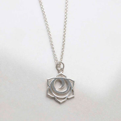ML818 Sterling Silver Large Sacral Chakra Pendant Necklace 3 copy