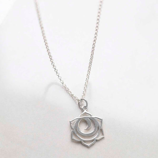 ML818 Sterling Silver Large Sacral Chakra Pendant Necklace copy