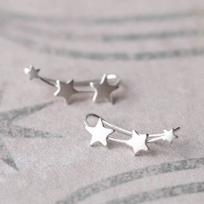 ML784 Sterling Silver Constellation Ear Climbers 2